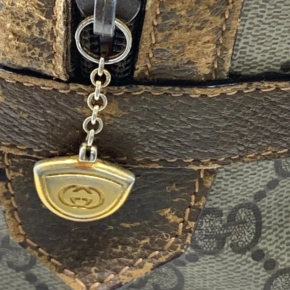 Vintage Gucci‎ Coated Canvas Leather Speedy Handbag **AS IS DAMAGED